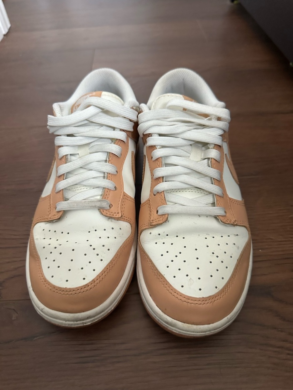 White and Peach Nike Dunks
